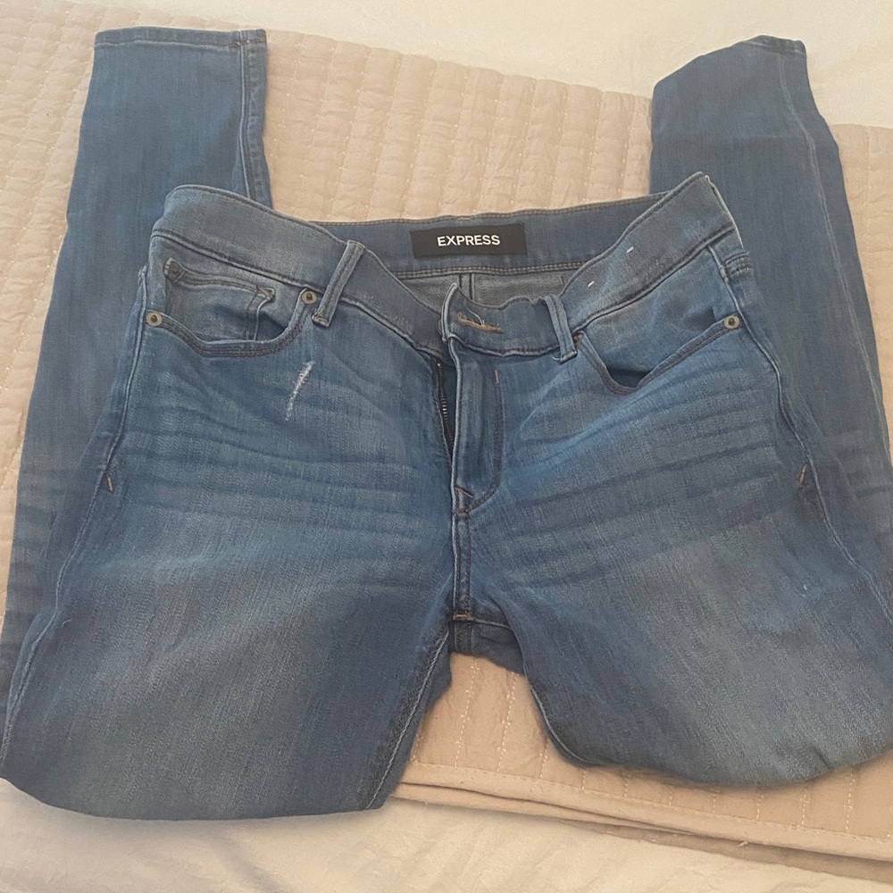 Express Women's Classic Blue Skinny Jeans